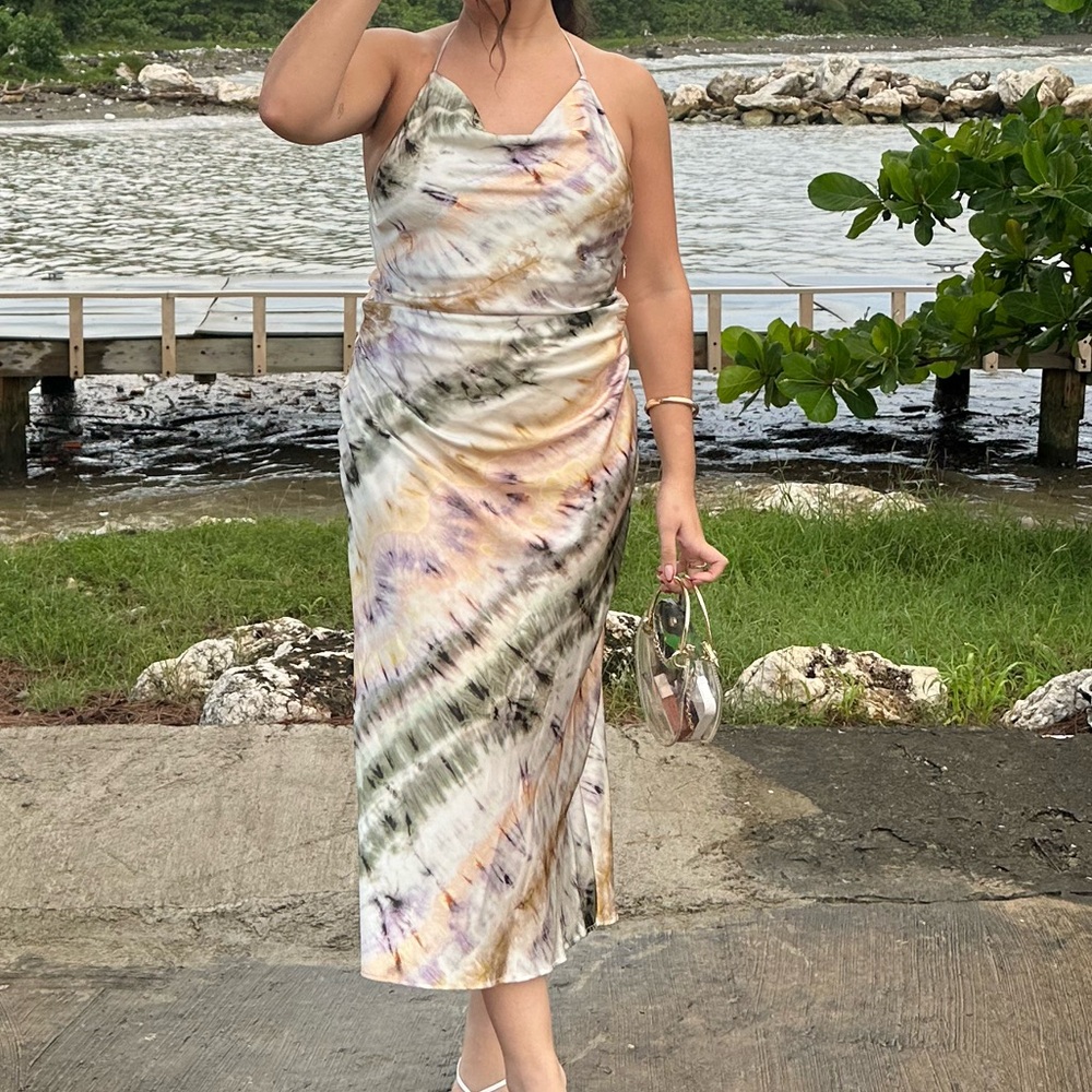 Zara Tie dye Silk dress